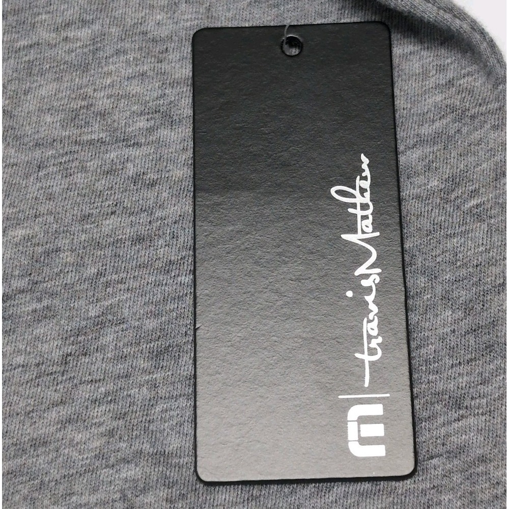 Travis Mathew American Flag USA Pocket T-Shirt Mens XL Gray Pima Cotton NEW NWT - Picture 8 of 12